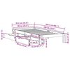 vidaXL Posteljni okvir s predali vo&scaron;čeno rjav 90x200 cm trdna borovina