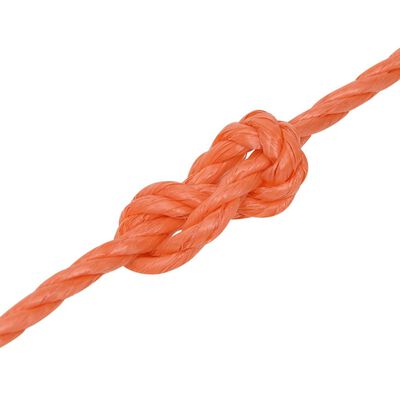vidaXL Delovna vrv oranžna 8 mm 100 m polipropilen