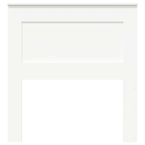 vidaXL Vzglavje z vzglavjem Bela 90 cm Konstruiran les