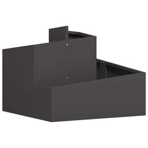 vidaXL Vrtni lonček Črna 60 x 60 x 50 cm Mlinjeni jeklo