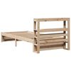 vidaXL Posteljni okvir z vzglavjem 90x200 cm trdna borovina