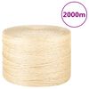 vidaXL Vrv iz 100 % sisala 3 mm 2000 m