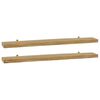vidaXL Stenske police 2 kosa 110x15x4 cm trdna tikovina
