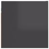 vidaXL Stenska TV omarica visok sijaj siva 30,5x30x30 cm