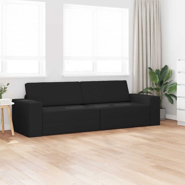 vidaXL Sofa postelja 200cm Črna blago