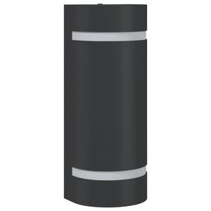 vidaXL Zunanja stenska svetilka črna tlačno lit aluminij