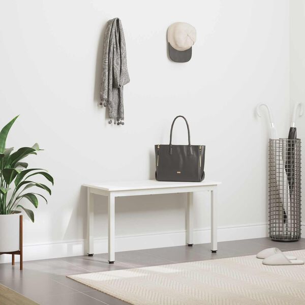 vidaXL klop Bela 80 x 35 x 45 cm Masivno borovo les