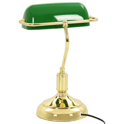 vidaXL Pisarniška namizna svetilka 40 W zelena in zlata