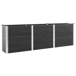 vidaXL Visoka greda siva 300x50x91 cm WPC