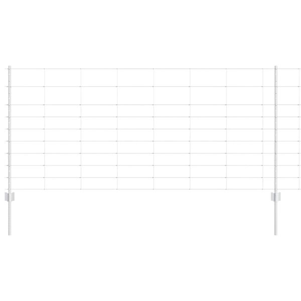 vidaXL Ograja s stebrom srebrna 1 x 50 m Jeklo