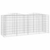 vidaXL Obokana gabionska visoka greda 200x50x100 cm pocinkano železo