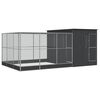 vidaXL Voliera s podalj&scaron;kom srebrna 497x303x216 cm jeklo