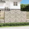 vidaXL Obokane gabion košare 5 kosov 300x30x180/200cm pocinkano železo