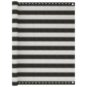 vidaXL Balkonsko platno HDPE 120x500 cm antracitno in belo