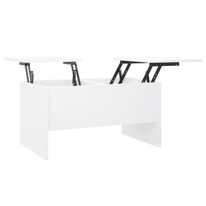 vidaXL Klubska mizica bela 80x50x42,5 cm konstruiran les
