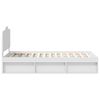 vidaXL Konstrukcija postelje Bela 100 x 200 cm Masivno borovo les