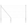 vidaXL Ograja s stebrom srebrna 1,2 x 25 m Jeklo
