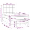 vidaXL Box spring postelja z vzmetnico črna 120x190 cm blago