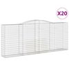 vidaXL Obokane gabion ko&scaron;are 20 kos 400x50x160/180cm pocinkano železo