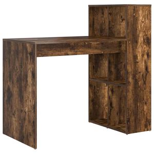 vidaXL Miza Dimljeni oreh Inženirski les 108 x 55 x 103.5 cm