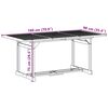 vidaXL Vrtna jedilna garnitura 7-delna 180x90x75 cm trden akacijev les