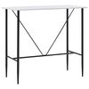 vidaXL Barska miza bela 120x60x110 cm mediapan