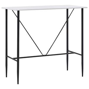 vidaXL Barska miza bela 120x60x110 cm mediapan