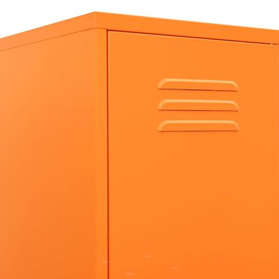 vidaXL Omara s ključavnico oranžna 35x46x180 cm jeklo