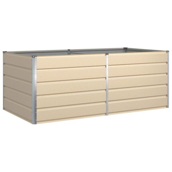 vidaXL Cvetlično korito Slonoko&scaron;čena 195 x 100 x 75 cm Cinkana jeklena