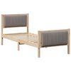 vidaXL Kovinska posteljna konstrukcija Rjava in taupe 80 x 200 cm