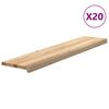 vidaXL Podloge za stopnice 20 kosov 120x30x2 cm trdna hrastovina
