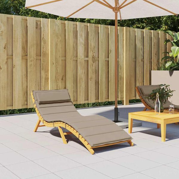 vidaXL Blazina za ležalnik taupe 180x60x4 cm oxford tkanina