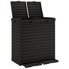 vidaXL Zunanji ko&scaron; za smeti črn 78x41x86 cm polipropilen
