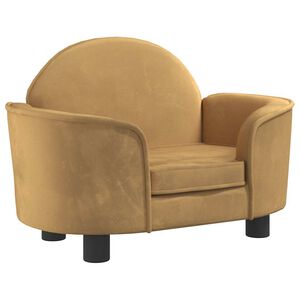 vidaXL Pasja postelja rjava 66x40x45 cm žamet