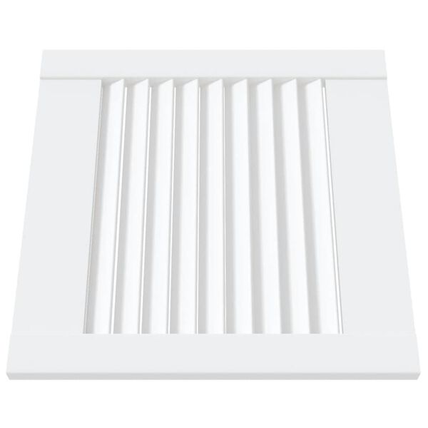 vidaXL Vrata za omarico z letvicami 4 kosi bela 39,5x39,4 cm borovina