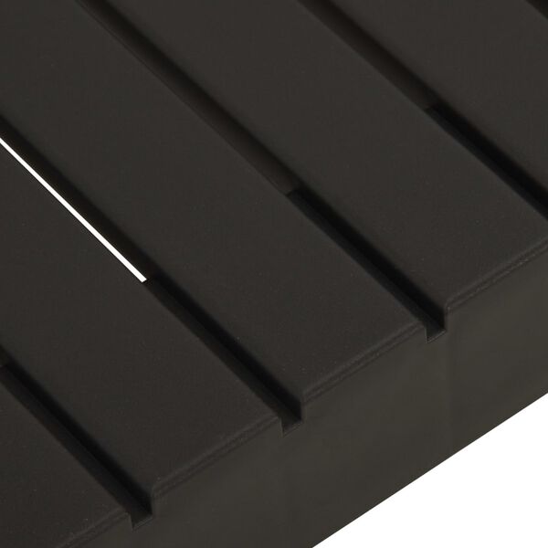 vidaXL Vrtna mizica plastična siva