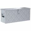 vidaXL Skrinja iz aluminija 76,5x26,5x33 cm srebrne barve