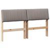 vidaXL Tapecirano vzglavje Taupe 140 cm Masivno borovo les