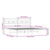 vidaXL Kovinski posteljni okvir brez vzmetnice sonoma hrast 183x213 cm