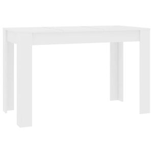 vidaXL Jedilna miza bela 120x60x76 cm iverna plo&scaron;ča