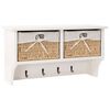 vidaXL Stenska polica bela 60x23,5x33 cm les pavlovnije