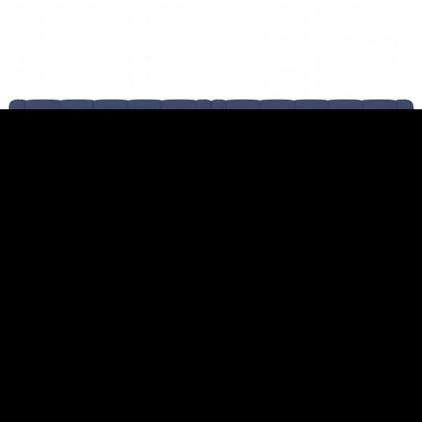 vidaXL Posteljno vzglavje modra 160x7x78/88 cm blago