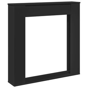 vidaXL Okvir za kamin črna 100x20x100 cm inženirski les