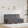 vidaXL Modularna sofa enota brez naslonov 3 pcs Siva 55 x 74 x 82 cm