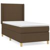 vidaXL Box spring postelja z vzmetnico temno rjava 100x200 cm blago