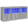 vidaXL Komoda z LED lučkami siva sonoma 142,5x37x67 cm