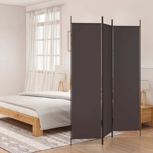 vidaXL Paravan 3-delni rjav 150x200 cm blago