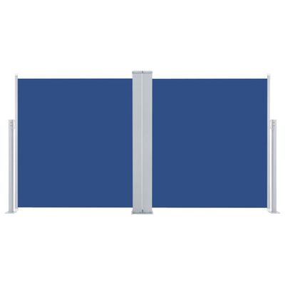 vidaXL Zložljiva stranska tenda modra 120x600 cm