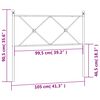 vidaXL Kovinsko vzglavje belo 100 cm