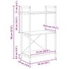 vidaXL Knjižna polica Umetni hrast 56 x 34 x 96 cm Konstruiran les